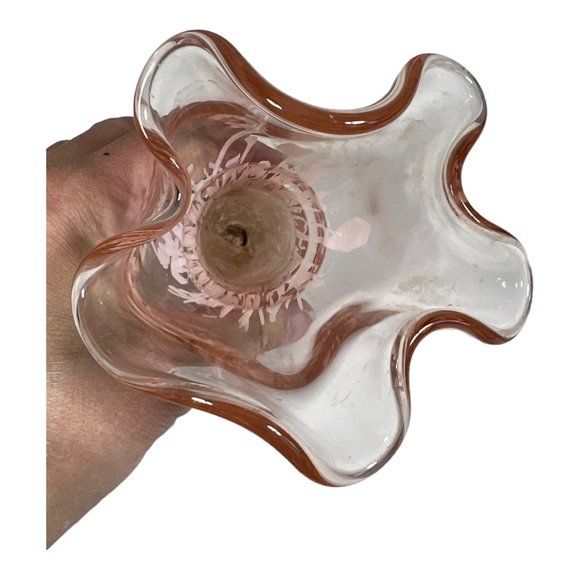 Vintage Lead Crystal Handkerchief‎ Vase - Picture 4 of 5